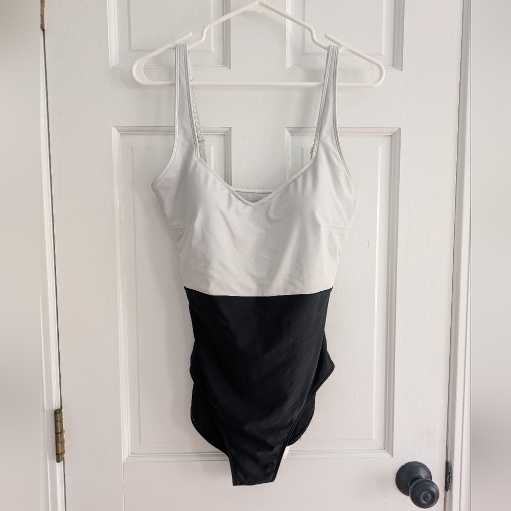Summersalt Seascape Sweetheart One Piece In White And Black Size 12 Classic - Picture 4 of 9